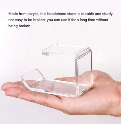 Acrylic Wall Mounted Headset Holder Hanger