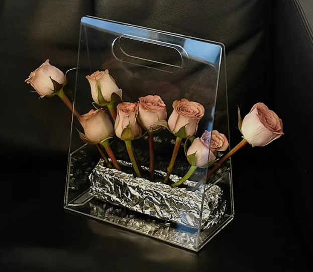 Acrylic Gift Bag Door Gift Box Premium Flower Box Holder