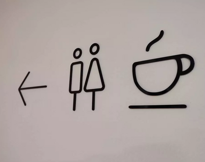 Minimalist Icon Signage/ Wifi Sign/ Door Sign/ Toilet Sign