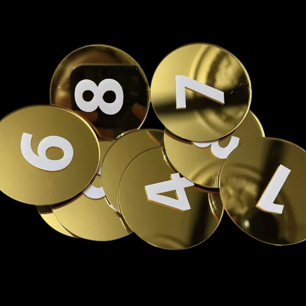 Acrylic Table Number Cafe Nombor Meja Round