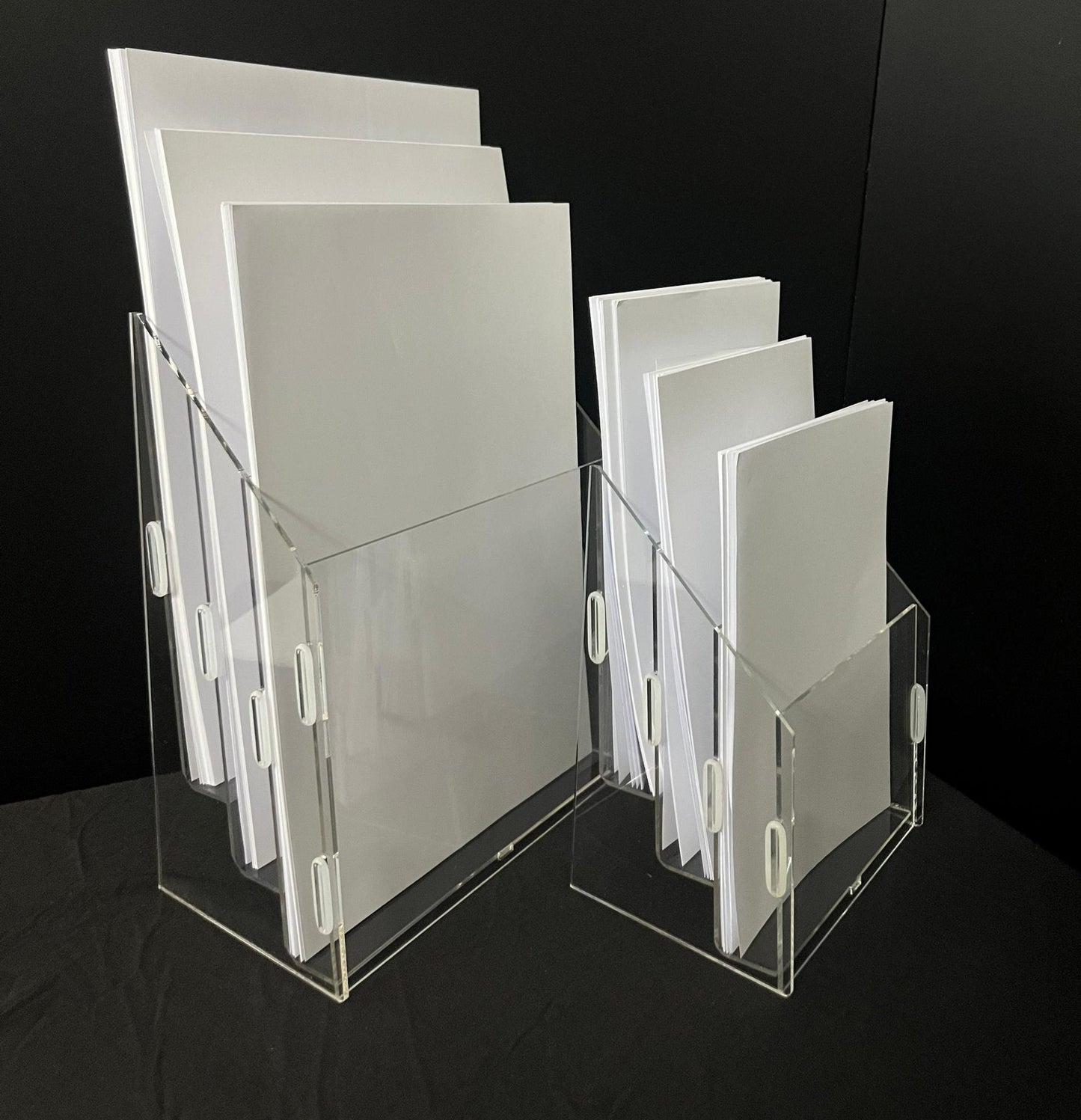 Acrylic 3 tier Brochure Holder for A4 / A5 size paper DIY Self assembly