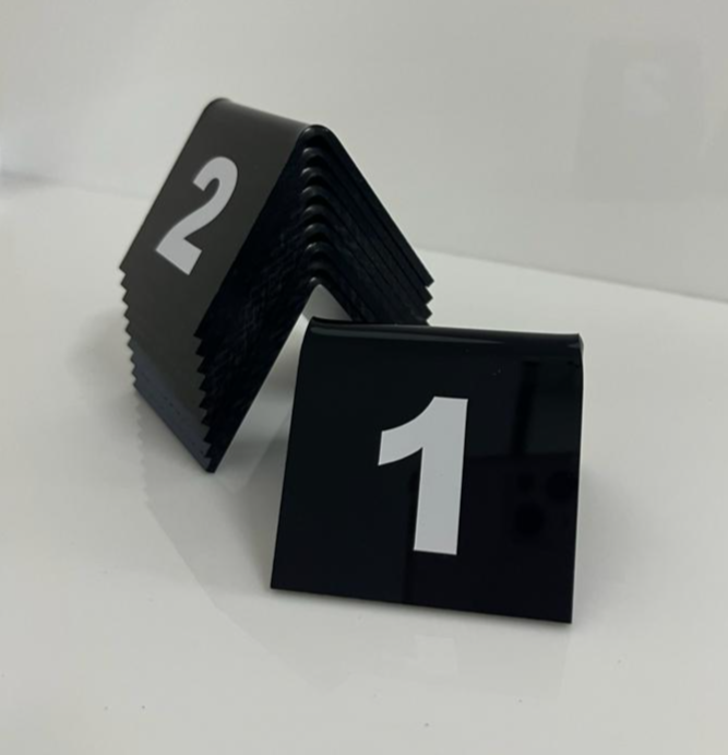 Table Number Plate V Shape