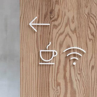 Minimalist Icon Signage/ Wifi Sign/ Door Sign/ Toilet Sign