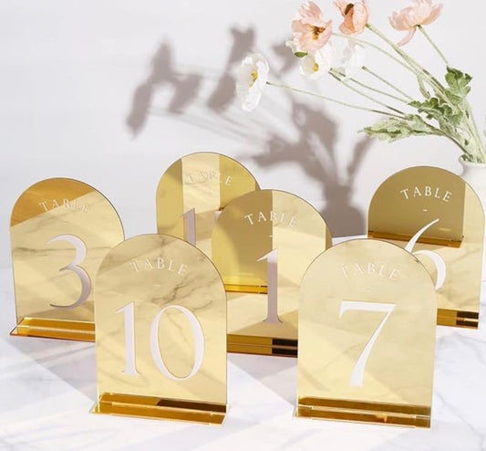 Table Double 2 Sided Mirror Acrylic Stand for event / wedding / decoration