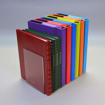 2pcs Acrylic L Bookends Stand Bookshelf Desktop Decorative Storage Rack