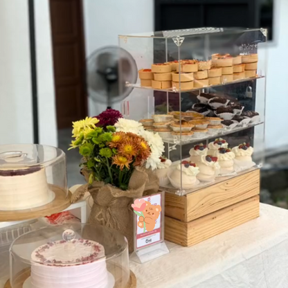 DIY- self assemble Acrylic Display Cabinet Donuts / Cupcake / Pastries / Breads