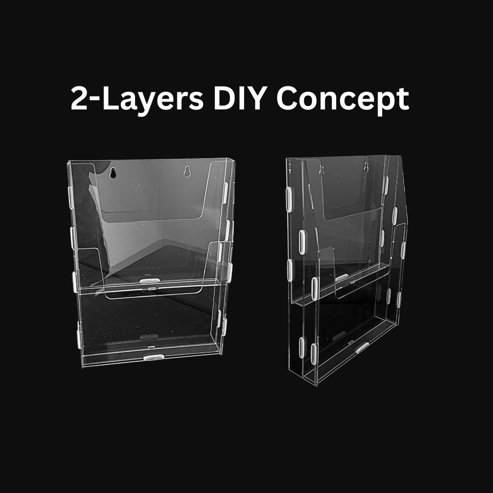 Acrylic A4/A5/A6 Hanging Wall Mounted Brochure GUM/DIY Concept