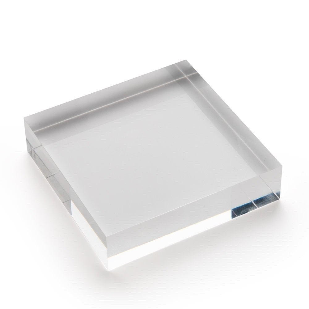 Acrylic Block Solid Clear 10mm with Diamond Polish