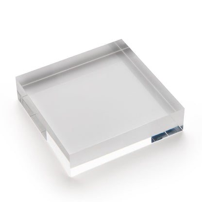 Acrylic Block Solid Clear 10mm with Diamond Polish