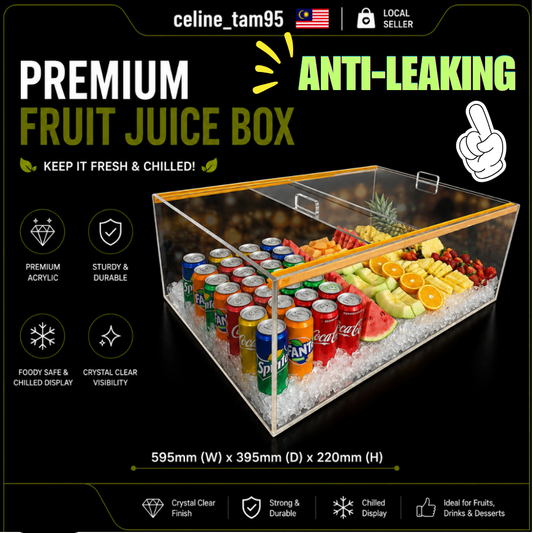 Anti Leaking Acrylic Fruit Juice Box