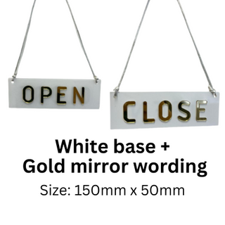Open and Close Sign Board with 3D Wording
