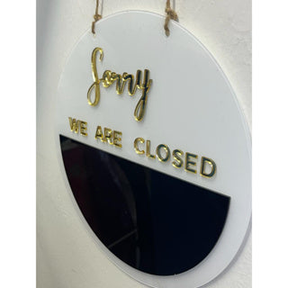 OPEN and CLOSE Sign Board with pocket