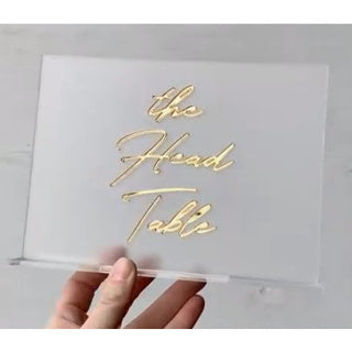 Blank DIY Acrylic Table Stand (Plain Panel, not include wording)