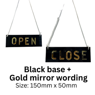 Open and Close Sign Board with 3D Wording