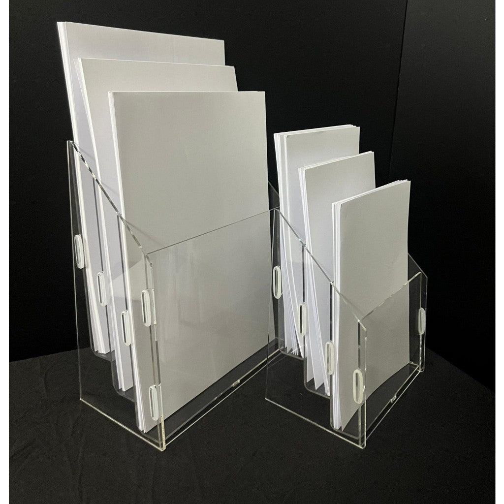 Acrylic 1 tier & 3 tiers Brochure Holder for A4 / A5 size paper
