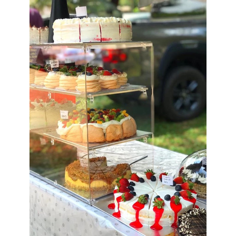 DIY- self assemble Acrylic Display Cabinet Donuts / Cupcake / Pastries / Breads