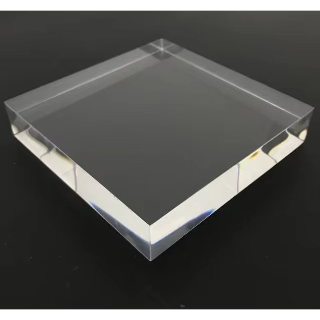 Acrylic Block Solid Clear 10mm with Diamond Polish