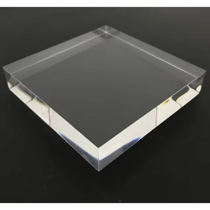 Acrylic Block Solid Clear 10mm with Diamond Polish