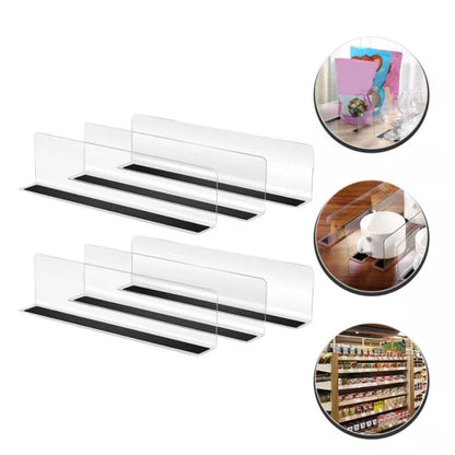 Magnetic Convenience Store Separator Plastic Transparent L Shape Shelf Divider Acrylic