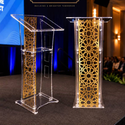 DIY Acrylic Rostrum Speaking Podium Self Assemble Event Stand