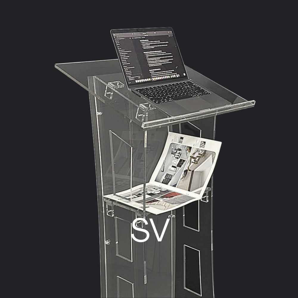 DIY Acrylic Rostrum Speaking Podium Self Assemble Event Stand