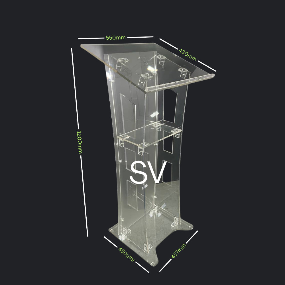 DIY Acrylic Rostrum Speaking Podium Self Assemble Event Stand
