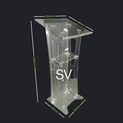 DIY Acrylic Rostrum Speaking Podium Self Assemble Event Stand
