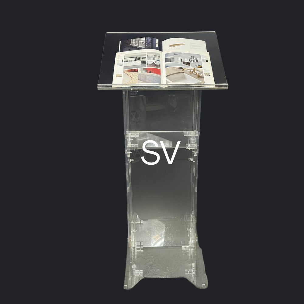 DIY Acrylic Rostrum Speaking Podium Self Assemble Event Stand