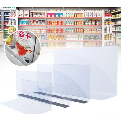 Magnetic Convenience Store Separator Plastic Transparent L Shape Shelf Divider Acrylic