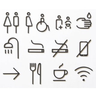 Minimalist Icon Signage/ Wifi Sign/ Door Sign/ Toilet Sign